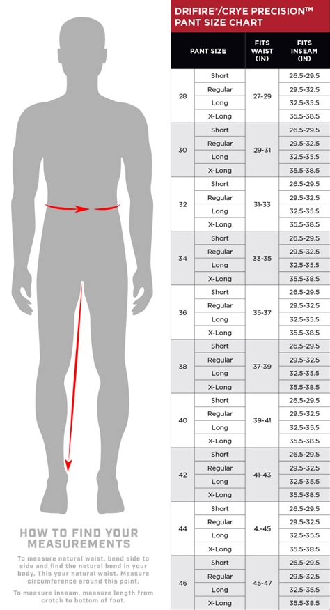 crye avs size chart.